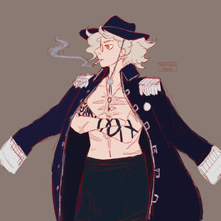 1 character flat coloured